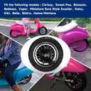 FVRITO Rear Wheel Assembly Replacement for Razor Pocket Mod(Versions 31+) Daisy Blossom Bella Sweet Pea Betty Vapor Euro Style Moped Scooter Universal Parts with Wire Spoke Rim Tire Tube Accessories