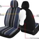 PONYJOYUP Baja Saddle Blanket Car Seat Covers 9PCS Full Set, Breathable and Washable Striped Woven Automotive Vehicle Seat Cover, Universal Seat Cover for Sedan, SUV, Truck, Airbag Compatible
