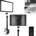 NEEWER 15.5" LED Streaming Key Light, Clamp on Desk Panel Video Lighting for Gaming Recording Zoom Call, CRI97+, 2.4G PC/Mac iOS/Android APP Control, Compatible with Elgato Stream Deck, GL1 PRO Black