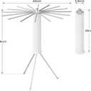 BOQORAD Tripod Clothes Drying Rack,Drying Rack Clothing Foldable,(16 Aluminium Poles),Standing Dry Racks,Laundry Drying Rack,Clothes Hanger Rack,Laundry Rack Folding,Collapsible, Retractable