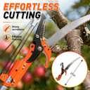 26FT Reach Tree Trimmer, Telescoping Pole Saw with 5-20FT Extension Pole, Manual Tree Pruner Extendable for Yard, Garden, Patios