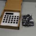 24PCS 12 x 1.5 Black Lug Nut 6 Spline Close End Lug Nuts-Cone Seat-19mm Hex Compatible with Toyota Camry Tacoma Aftermarket Wheels Lug Nut 6 Lug Trucks with 1 Keys