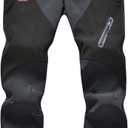 Rdruko Men's Snow Pants Waterproof Insulated Fleece Lined Ski Hiking Snowboard Winter Pants with Pockets (36, Dark Grey)