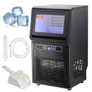 VEVOR Commercial Ice Maker, 70lbs/24H, Ice Maker Machine, 36 Ice Cubes in 12-15 Minutes, Freestanding Cabinet Ice Maker with 12lbs Storage Capacity LED Digital Display, for Bar Home Office Restaurant (Silver)