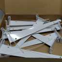 Blulu 10 Pcs 12" Gridwall Knife Shelf Bracket with Lip Metal Wire Gridwall Brackets Hooks Grid Wall Panels Hanger Heavy Duty Shelf Grid Wall Accessories for Home Business Boutique Display (White)