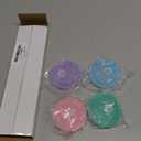 Joyclub 4 Pack Acrylic Lids Fit for 16oz Glass Cups with Straws, Replacement Lid for Drinking Beer Glasses with Bamboo Lids Iced Coffee Glasses Cute Tumbler Cup (Multi Light)