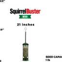 Squirrel Buster Mini Squirrel-Proof Bird Feeder for Wild Birds 4 Metal Perches, 1 lb Seed Capacity, Chew-Proof Design, Lifetime Care, Garden Green