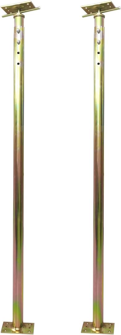 59" - 100" Adjustable House Floor Wall Jack Post Pole Rod Fit for Leveling Framing Basement Crawlspace Beam Roof, 2 Pack
