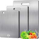 Titanium Cutting Board, 3 PCS Titanium Cutting Boards for Kitchen, Non Toxic, Double-Sided Food Grade Chopping Board for Outdoor Camping(15.6" x 11", 13" x 9.3", 11.8" x 7.8")