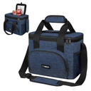 OPUX Soft Cooler Bag, Insulated Collapsible Lunch Cooler Bag for Men Work Camping Beach Travel, Portable Soft Sided Leakproof Waterproof Large Lunch Bag Box with Shoulder Strap 18 Cans, Heather Navy