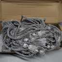 24 pcs Graduation Honor Cords 68" Grad Braided Honor Cord with Tassel Honor Rope Grad Cords Bulk for Graduation Students Bachelor Master Doctoral Gown Grad Decor (Silver)