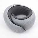 PILATENA Travel Neck Pillow, Memory Foam U-Shaped Body Positioner Pillow with Plush Velvet Cover & Breathable Mesh for Neck Pain Relief, Airplane, Car, Office Napping