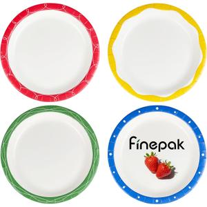 Plates Disposable Heavy Duty 9 Inch, Holiday Paper Plates for Dinner, Heavy Duty Paper Plates for Everyday Breakfast, Lunch, & Dinner Meals, Paper Household Supplies 100PCS