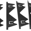 JTLB 2 Pairs Stove Covers Stainless Steel Retractable Length Fillers for Kitchen Stovetop and Counter Black