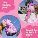 Move2Play, Unicorn Bubble Blower | Basket Stuffer | Bubble Machine | Toy for Toddlers, Boys and Girls | Indoor & Outdoor | Birthday Party | Summer Fun | Gift for Girl 1, 2, 3, 4+ Years Old