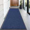 OLANLY Front Door Mat Indoor Outdoor Entrance, Waterproof Heavy Duty Doormat, Fade Resistant, Low Profile, Easy Clean Patio Porch Welcome Floor Mats for Entry, 59x23, Blue