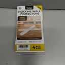 2 x 4 Clear Silicone Wall Protector Strips  Self-Adhesive Door Slam Stoppers & Noise Dampening Bumpers for Cabinets, Car, Toilet Lids, Drawers, Shower  5.5" x 0.7" x 0.2" by Vellax