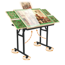 Puzzle Table with Folding Legs, 1500 Pieces Puzzle Table for Adults with Drawers, Cover, Wheels, 5 Adjustable Up Angles Wooden Jigsaw Puzzle Board for All Ages