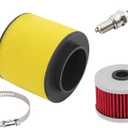 LCGLY Air Filter 17254-HN5-670 &Oil Filter & Spark Plug Compatible with Honda Rancher TRX350FE TRX350FM TRX350TE TRX350TM 2000 2001 2002 2003 2004 2005 2006 10-99200