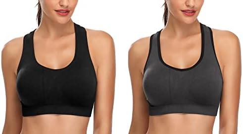 MIRITY Women Racerback Sports Bras - High Impact Workout Gym Activewear Bra, size 2XL