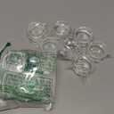 12 Pcs Stainless Steel Bead Side Napkin Rings Delicate Serviette Buckles (Silver)