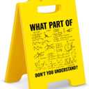2 x Funny Math Teacher Gifts for Women Men, Math What Part of Don't You Understand Desk Sign School Office Decor