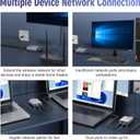 Ethernet Splitter 1 to 2 1000Mbps, Internet Splitter High Speed RJ45 Port LAN Splitter for Cat 5/5e/6/7/8 Cable, Ethernet Router Switch for PC/Laptop/TV (2 Devices Networked Simultaneously)