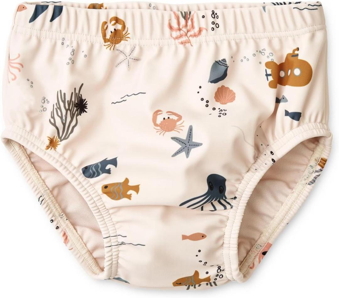 Toddler Boys Girls Swim Diapers Washable Reusable Swimming Diaper BPA Free Swimmers Dolphin Waterproof Swim Pants 2-3T (Baby Marine Life)