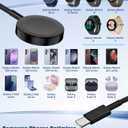 For Samsung Watch Charger Fast Charging,2 in 1 Galaxy Watch Phone Charger 3.3ft with 25W USBC Charger Compatible with Galaxy Watch 8/7/Ultra/6/6 Classic/5/5Pro/4/4 Classic/3/Active2/1/S24/S23/S22/21