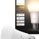 Philips Hue Smart LED A19 Bulb, Warm White Light 2700K, E26 Base, 10.5W, 1100 Lumens, Dimmable, Works with Alexa, Google Assistant and Apple Home, 1 Pack