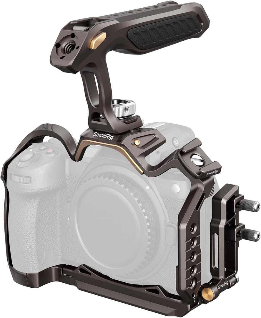 SmallRig Night Eagle Z6III Camera Cage Kit for Nikon Z6 III, Aluminum Alloy Full Cage with Top Handle, with Quick Release Plate for Arca-Swiss and Cold Shoe Mount for Microphone and Light - 4522