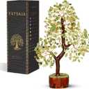 Green Jade Stone - Tree of Life, Bonsai Jade Tree, Crystal Tree, Artificial Trees, Green Jade Healing Money Tree, Crystal Money Tree, Gifts (9in)