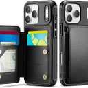 Vinich for iPhone 17 Pro Max Wallet Case with Card Holder, RFID Blocking Credit Slots Kickstand Shockproof Phone Cover Fit for iPhone 17 Pro Max 6.9" Black