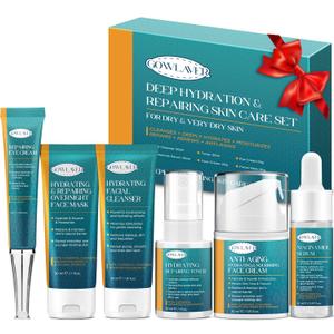 Skin Care Set for Teens Women,Anti-Aging Deeply Hydrates Repairs Skincare Gift Set for All Skin,Facial Skin Care Products Routine Kit Christmas Beauty Gift Set for Women