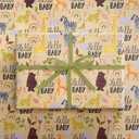 RUSPEPA 30" X 32.8' Baby Shower Wrapping Large Kraft Paper Roll, Jumbo Roll, Adorable Animal Design Kraft Gift Wrap Paper, Ideal for Baby Boy or Neutral Gift Wrapping, Kids' Birthday Party, 82 sq. ft.