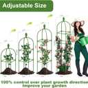 2 Pack Garden Obelisk Trellis, 70IN Tall Plant Support for Climbing Vine, Metal Covered Plastic Rustproof Heavy Duty Rose Trellis Indoor Outdoor (Green, 70 * 11.8 * 11.8INH*W*L)