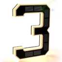 ISUNMEA 9 Inch Solar Lighted House Numbers for Outside, Light Up Waterproof LED Address Numbers Signs for Houses, Large Personalized Illuminated Exterior Modern House Numbers Light (3-Black, 9IN)