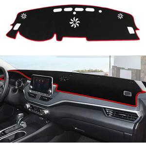 Dashboard Cover Dash Cover Mat Pad Carpet Custom Fit for Nissan Altima 2019 2020 2021 2022 Accessories Anti-Skid Center Console Protector Cover Mat(Red Edge)