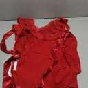 RSLOVE Women's Sexy Lingerie Lace Babydoll Sleepwear Mesh Chemise Deep V Neck Nightdress Side Slits Nightgowns (XX-Large, Wine Red)