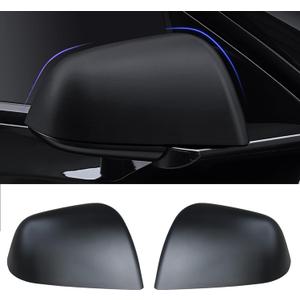 Model Y Side Mirror Cover, Mirror Cap 2 PCS Matt Black Rearview Mirror Cover for Model Y (2021-2024)