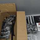 Garage Wall Organizer | 80" Heavy-Duty Tool Storage Rack | Adjustable Double-Layer Hooks | 500 lbs Capacity | Carbon Steel Wall Mount Holder for Shovels, Rakes, Ladders & Power Tools (Black)