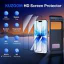 KUZOOM HD Clarity 9H+ Tempered Glass Screen Protector for iPhone 17/16Pro