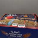 Indoor Basketball Hoop Pro for Kids, Over The Door Basketball Hoop with LED Light/Scoreboard/4 Balls- Upgraded Anti-Impact Backboard, Basketball Toys Gifts for 6 7 8 9 10 11 12 Year Old Boys