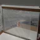 Keonjinn 22 x 30 Inch Brushed Nickel Bathroom Mirrors for Over Sink, Beveled Rectangle Framed Mirrors for Wall, Farmhouse Bathroom Vanity Mirror, Tempered Glass, Square Corner