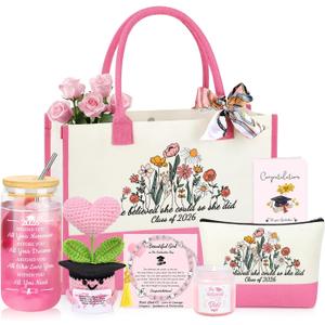Graduation Gifts for Women Her 2026, High School College Class of 2026 Graduation Gifts for Women Her Basket Set of 7