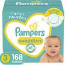 Baby Diapers Size 3, 168 Count - Pampers Swaddlers, ONE MONTH SUPPLY 