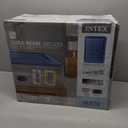 Intex: Dura-Beam Deluxe Comfort-Plush Air Mattress - 22" Queen Blue - Built-in Electric Pump, Durable Fiber-Tech, Carry Bag Included, 600lb Capacity