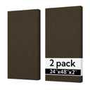 Olanglab Sound Acoustic Panels 2 Pack, 24''x48'' Fiberglass Acoustic Wall Panels 2'' Thick, Large Sound Proof Panels for Walls (Brown)