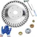 8-inch Metal Wire herbicide Blade, Used for Rust Removal, Moss and Weed Removal, Metal Wire herbicide Head for Removing Non Fragile Paving Stones, with Universal Adapter kit