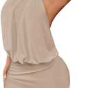 SOLY HUX Women's Halter Mini Dress Y2k Backless Bodycon Club Night Cocktail Dresses, Small
